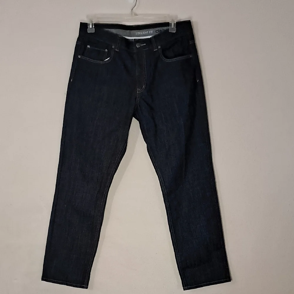 Claiborne Men's Size 34W 32L Dark Blue Straight Fit Jeans